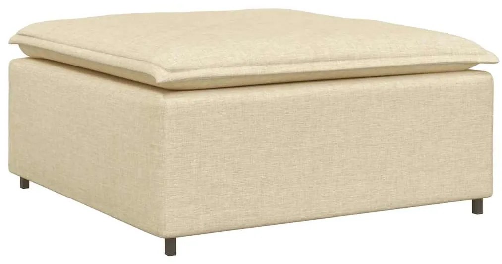 vidaXL Υποπόδιο Καναπέ-Μονάδα Κρεμ 100x100x48 εκ.
