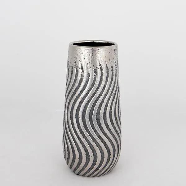 ΒΑΖΟ ΚΕΡΑΜΙΚΟ ΑΣΗΜΙ 13x13x27.5cm|752-20388