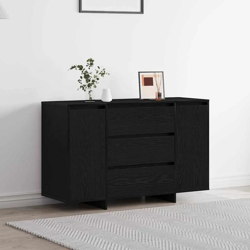 vidaXL Πλαϊνό γραφείο Μαύρη δρυς 120 x 41 x 75 εκ. Επεξεργασμένο ξύλο