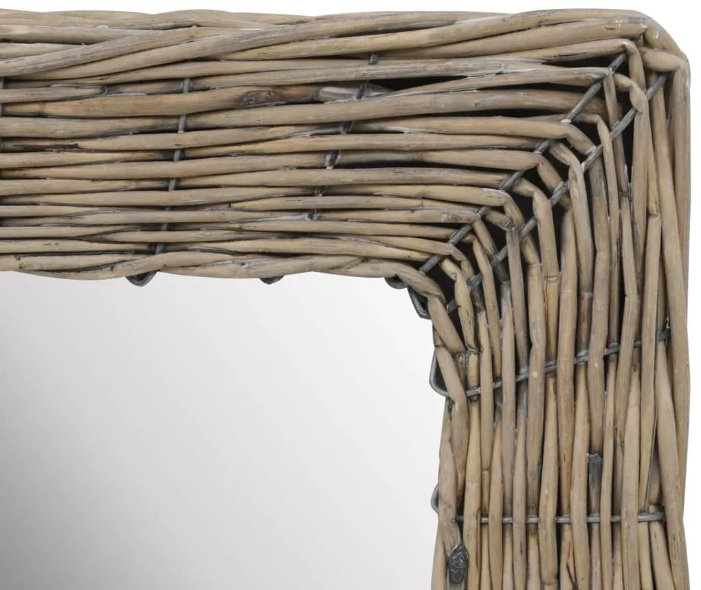 vidaXL Καθρέφτης Καφέ 40 x 60 εκ. από Wicker