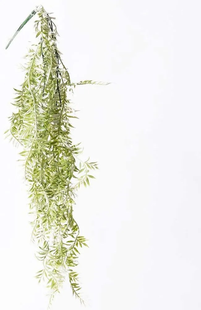 Τεχνητή Κρεμαστή Φτέρη 5361-7 15x77cm Green-White Supergreens Polyethylene