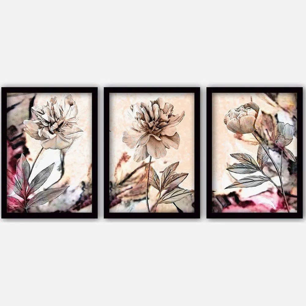 Κάδρα (Σετ 3Τμχ) 364LUL1431 35x45cm Multi Wallity Κάθετοι Πλαστικό,Mdf