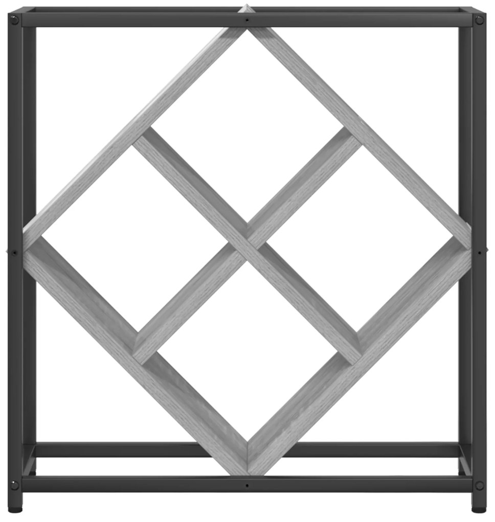 vidaXL Ράφι κρασιών Γκρι Σονομα 51x18x52,5 εκ Κατασκευασμένο ξύλο
