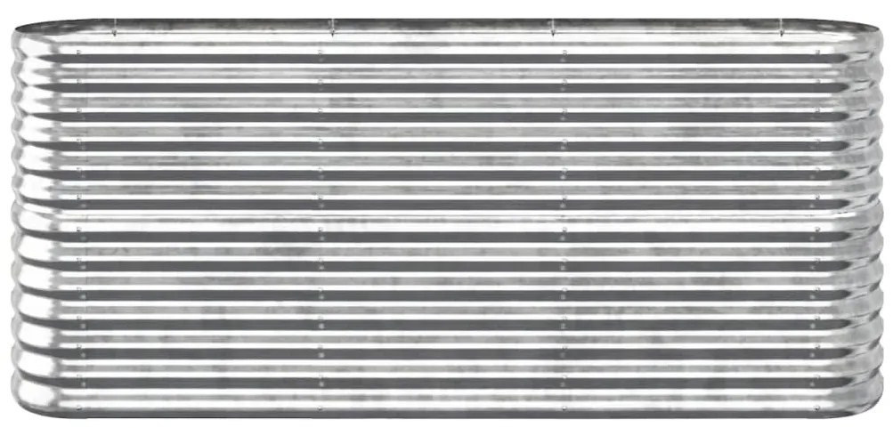 vidaXL Ζαρντινιέρα Ασημί 152x40x68 εκ. Γαλβανισμένος χάλυβας