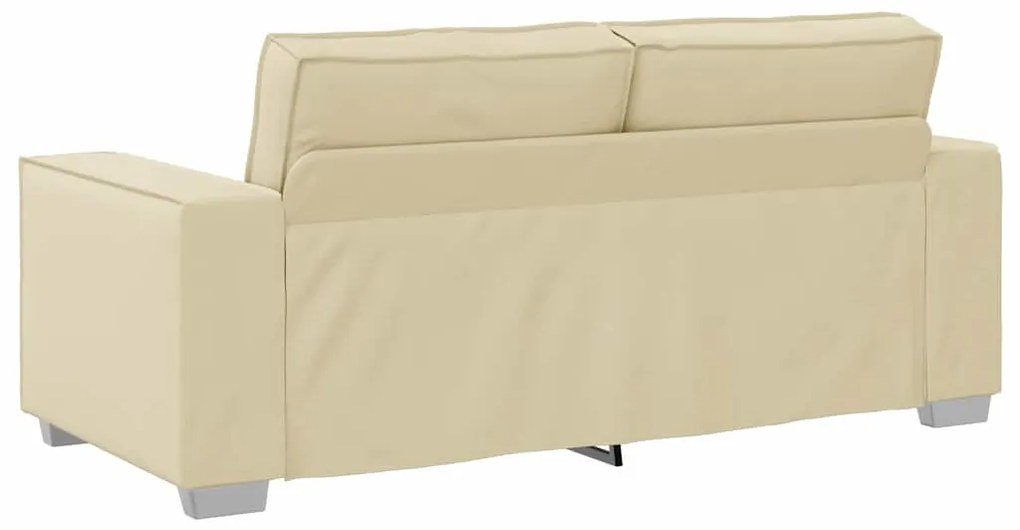 vidaXL Καναπές Loveseat 180 εκ με μαξιλάρι Κρεμ Τεχνητό δέρμα