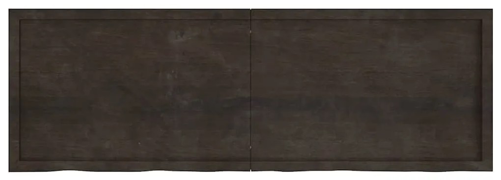 vidaXL Επιφάνεια Τραπεζιού Σκούρο Καφέ 180x60x(2-4)εκ Επεξ. Μασίφ Δρυς