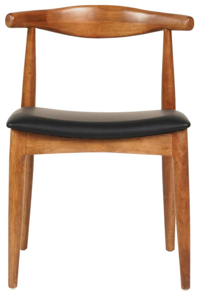KΑΡΕΚΛΑ ΤΡΑΠΕΖΑΡΙΑΣ ALOR HM9947.03 RUBBERWOOD ΚΑΡΥΔΙ-ΜΑΥΡΟ PU 55x51x75Υεκ