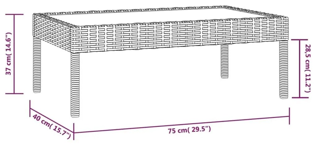 Σαλόνι Κήπου Σετ 8 Τεμαχίων Μαύρο Συνθετικό Ρατάν με Μαξιλάρια - Μαύρο