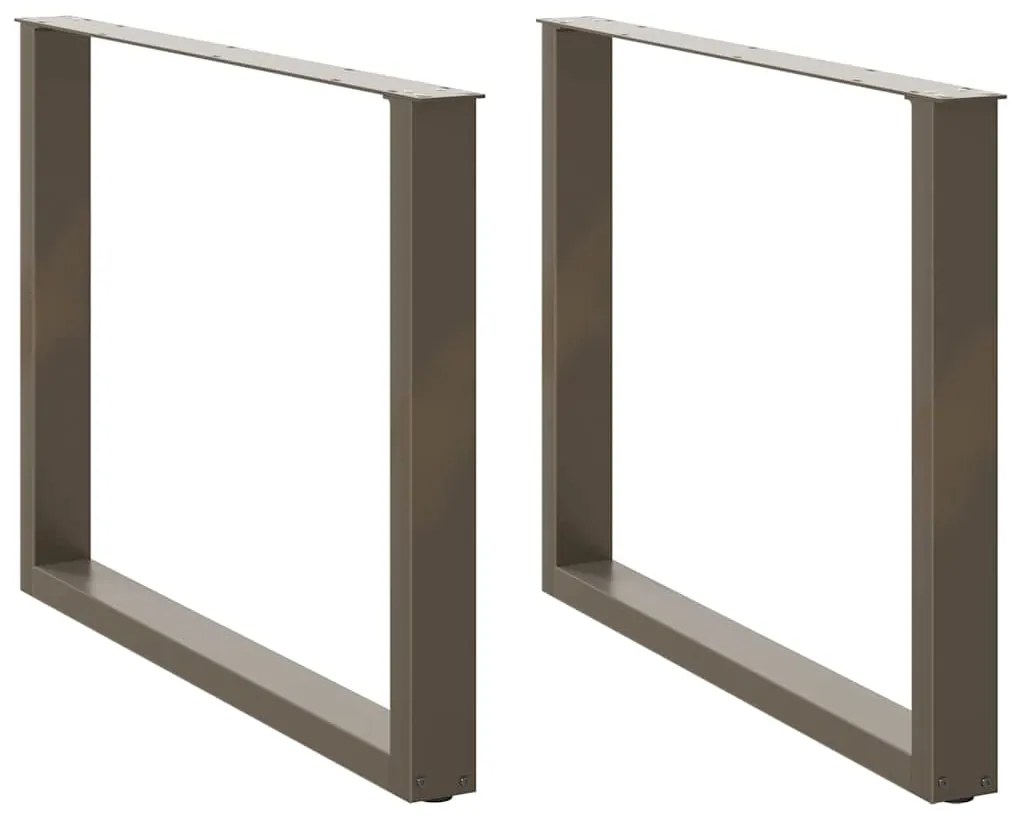 Πόδια Τραπεζαρίας σε Σχήμα U 2 τεμ. από Φυσικό Ατσάλι 100x(72-73) εκ. Ατσάλι