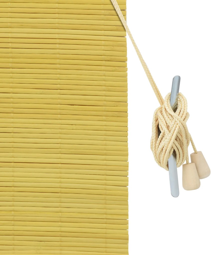 vidaXL Ρολά και Σκίες Παραθύρων Κίτρινο 100 x 160 cm Μπαμπού