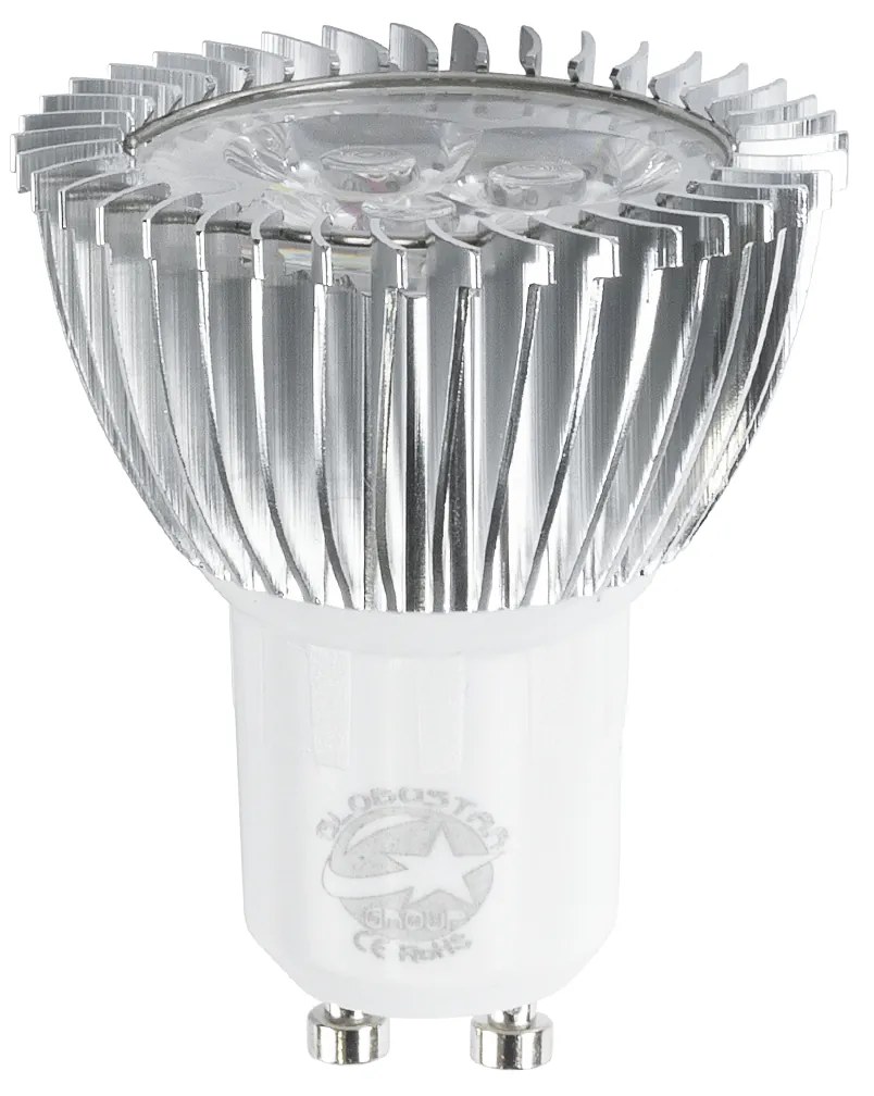 GloboStar 76032 Σποτ LED GU10 MR16 3W 260lm 45° AC 220-240V IP20 Φ5 x Υ5.5cm Θερμό Λευκό 2700K - 3 Χρόνια Εγγύηση - 76032