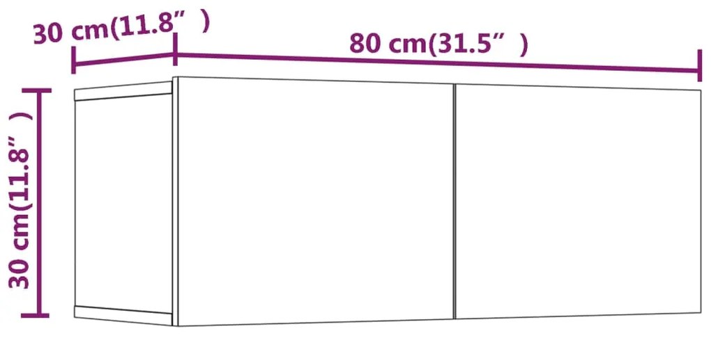 ΈΠΙΠΛΑ ΤΗΛΕΟΡΑΣΗΣ 2 ΤΕΜ. ΓΚΡΙ ΣΚΥΡ. 80X30X30 ΕΚ. ΕΠΕΞΕΡΓ. ΞΥΛΟ 804539