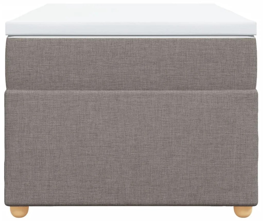 Κρεβάτι Boxspring με Στρώμα Taupe 100 x 200 εκ. Υφασμάτινο - Μπεζ-Γκρι