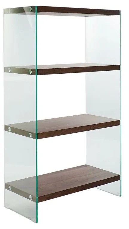 Ράφια DKD Home Decor Σκούρο καφέ Κρυστάλλινο Kαρυδιά Ξύλο MDF 80 x 40 x 150 cm (1)