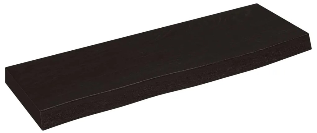 vidaXL Ράφι Τοίχου Σκούρο Καφέ 60x20x4 εκ. Επεξεργ. Μασίφ Ξύλο Δρυός