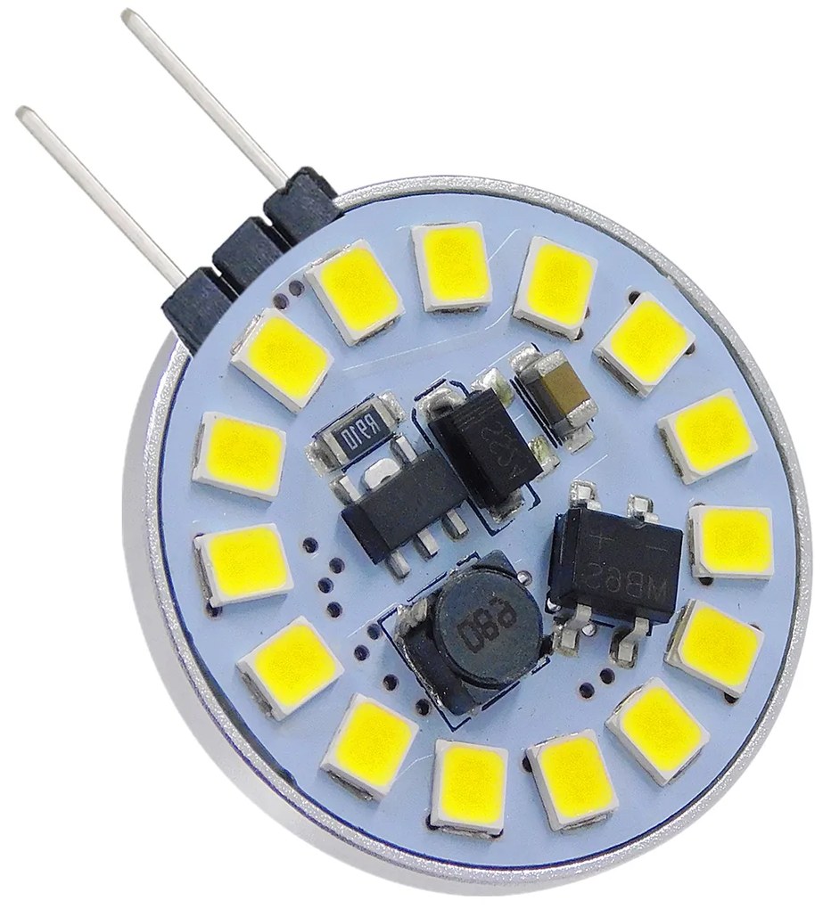 GloboStar 76104 Λάμπα G4 LED SMD 2835 3W 360lm 120° DC 12-24V Side Pin Ψυχρό Λευκό 6000K Dimmable