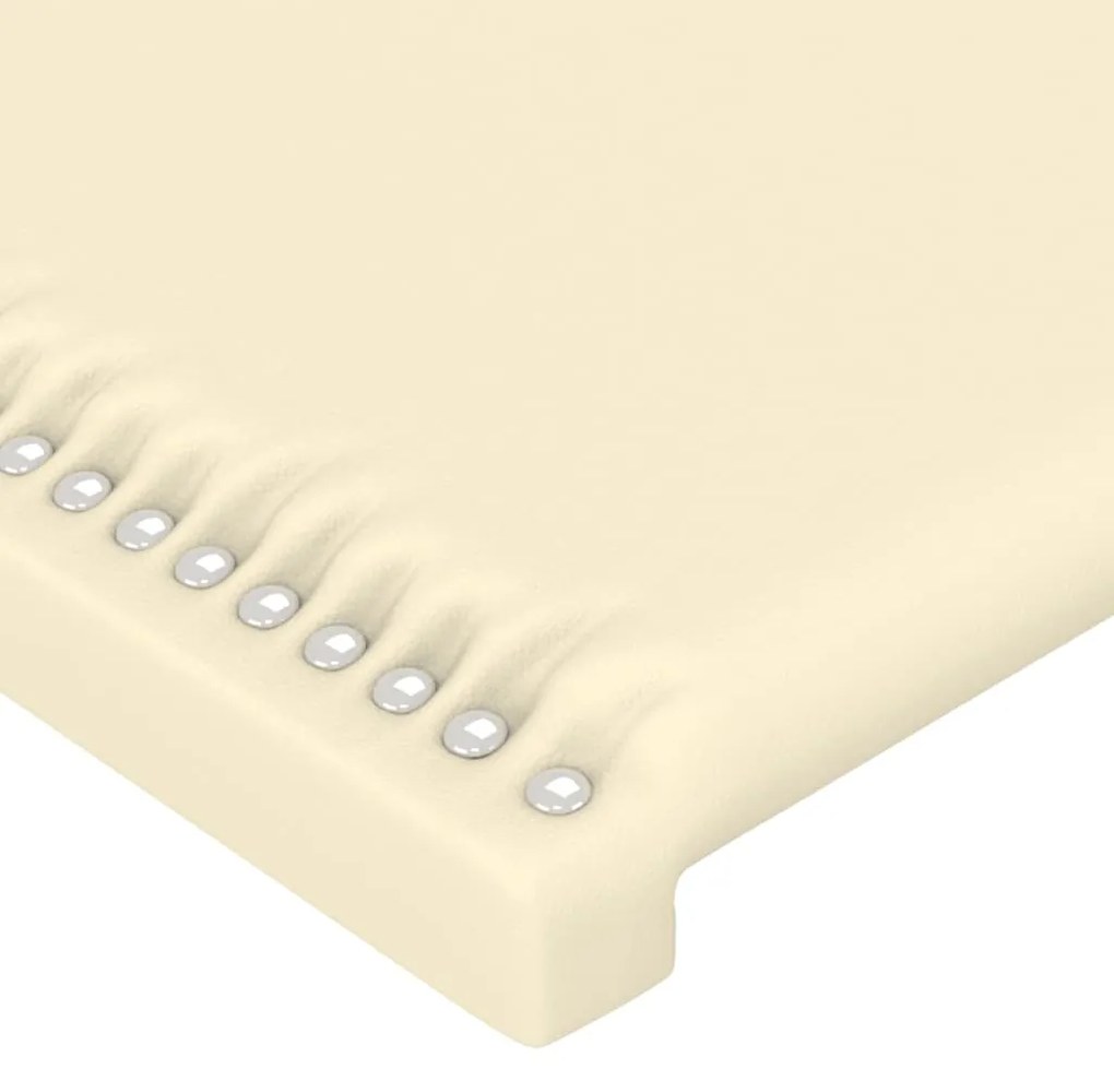 Κεφαλάρι με Πτερύγια Κρεμ 103x16x78/88 εκ. Συνθετικό Δέρμα 3118714