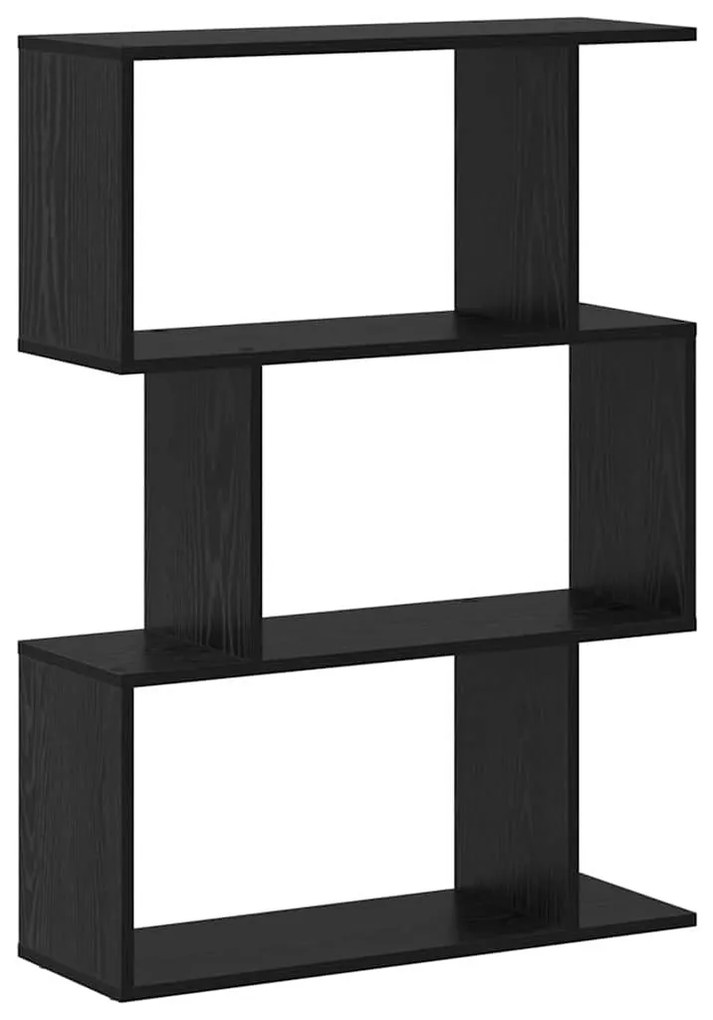 vidaXL Βιβλιοθήκη Μαύρη Οξυά 70 x 14 x 97 εκ. Επεξεργασμένο ξύλο