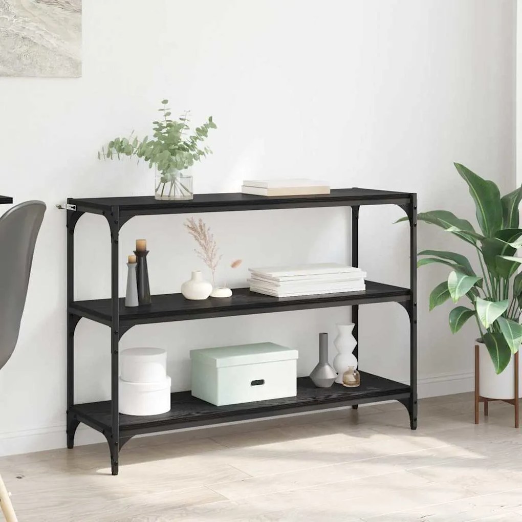 vidaXL Βιβλιοθήκη Μαύρη δρυς 100 x 33 x 71 εκ Επεξεργασμένο ξύλο