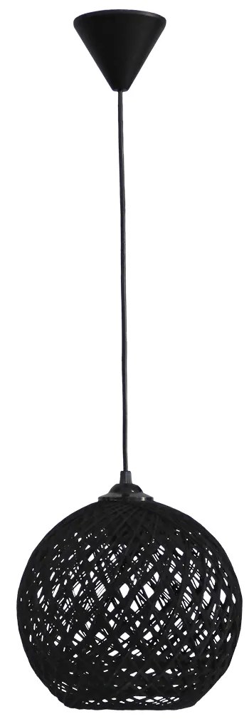Φωτιστικό Οροφής Μονόφωτο Heronia Silk 31-1138 Rope Black