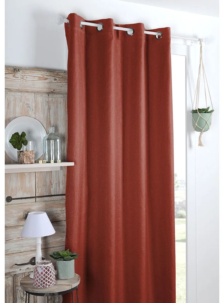 Κουρτίνα (140x260) Με Τρουκς S-F Copenhague Terracotta R68937005