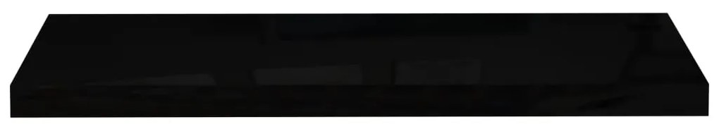 vidaXL Ράφι Τοίχου Γυαλιστερό Μαύρο 80 x 23,5 x 3,8 εκ. MDF