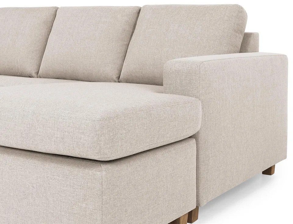 Γωνιακός Καναπές Scandinavian Choice C161, Ανοιχτό καφέ, 344x199x80cm