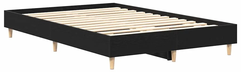 vidaXL Σκελετός Κρεβατιού Μαύρη δρυς 120 x 200 cm Επεξεργασμένο ξύλο