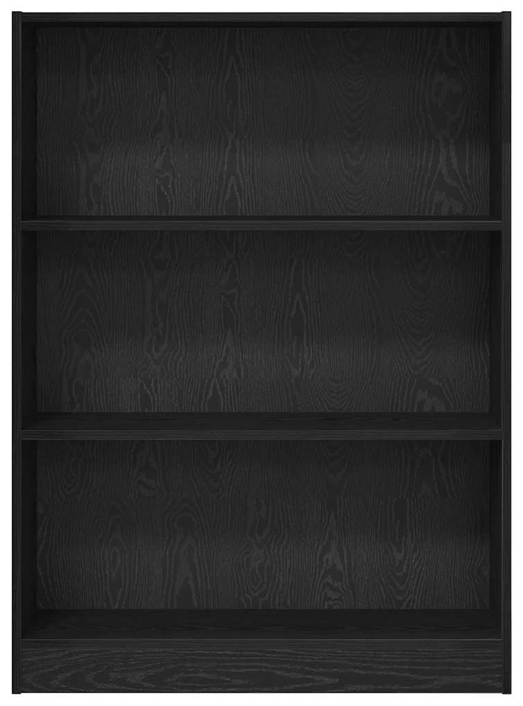 vidaXL Βιβλιοθήκη Μαύρη δρυς 80 x 24 x 109 εκ Επεξεργασμένο ξύλο