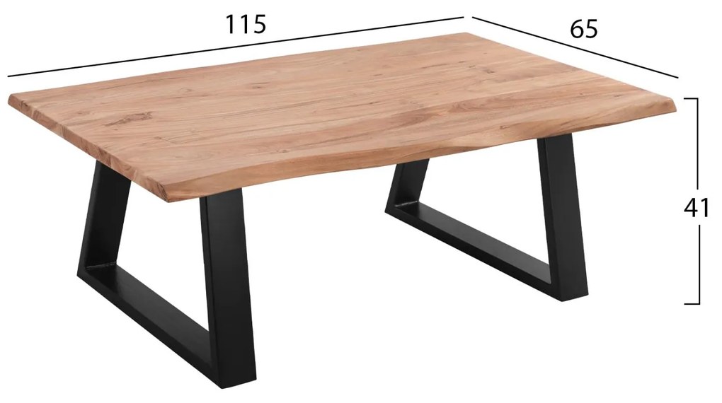 Τραπεζάκι σαλονιού SOFIA SLIM C8502.11 απο Μασίφ Ξύλο Ακακίας 115x65x41Υ εκ. 115x65x41 εκ.
