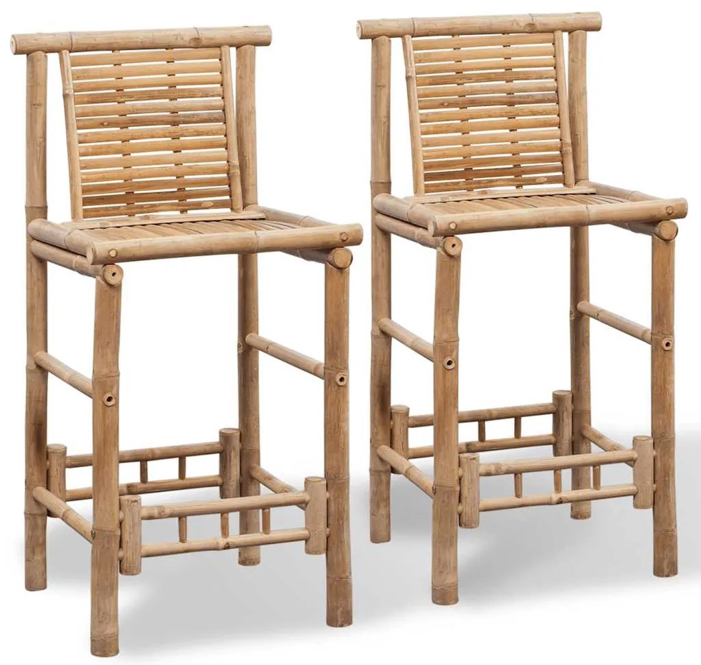 vidaXL Σκαμπό Μπαρ 2 τεμ. από Μπαμπού