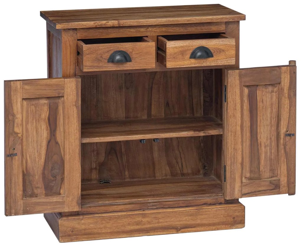 vidaXL Ντουλάπι αποθήκευσης Φυσικό 65 x 30 x 75 cm Στερεό Ξύλο Τίκ