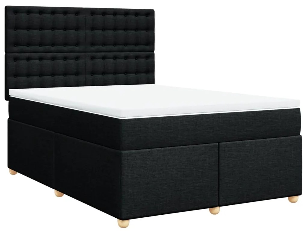 ΚΡΕΒΑΤΙ BOXSPRING ΜΕ ΣΤΡΩΜΑ ΜΑΥΡΟ 160X200 ΕΚ. ΥΦΑΣΜΑΤΙΝΟ 3293647