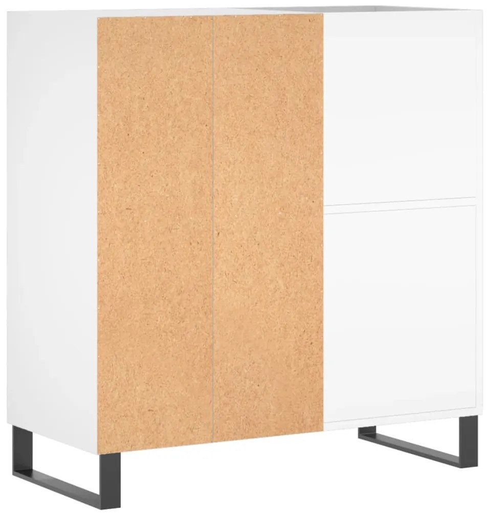 vidaXL Έπιπλο Δίσκων Λευκό 84,5 x 38 x 89 εκ. από Επεξεργασμένο Ξύλο