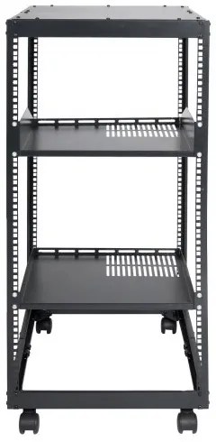 VEVOR 20U Open Frame Server Rack, 15&#039;&#039;-40&#039;&#039; Adjustable Depth, Free Standing or Wall Mount Network Server Rack, 4 Post AV Rack with Casters, Holds All Your Networking IT Equipment AV Gear Router Modem