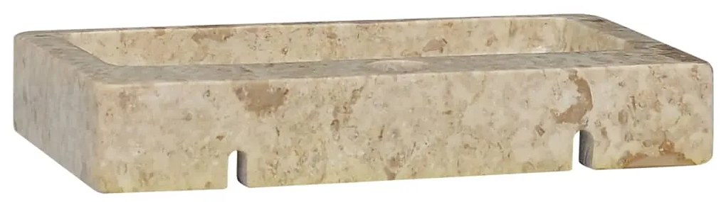 vidaXL Νιπτήρας Επιτοίχιος Κρεμ 38 x 24 x 6,5 εκ. Μαρμάρινος
