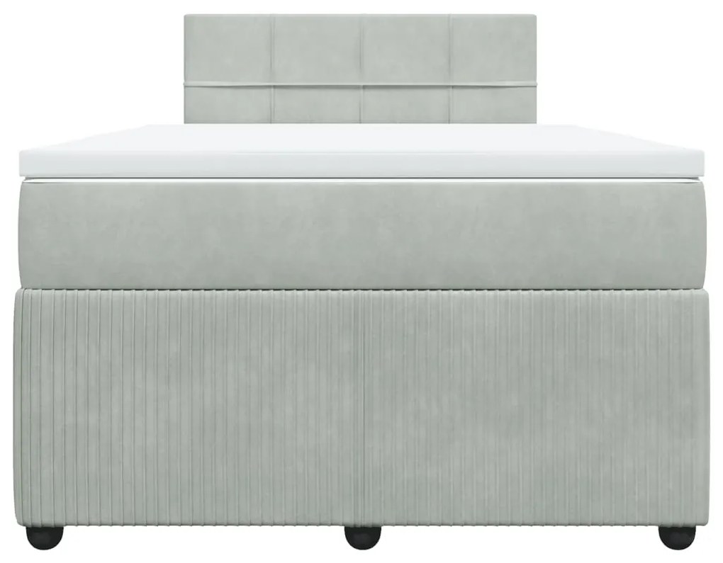 ΚΡΕΒΑΤΙ BOXSPRING ΜΕ ΣΤΡΩΜΑ ΑΝΟΙΧΤΟ ΓΚΡΙ 120X190 ΕΚ. ΒΕΛΟΥΔΙΝΟ 3289986