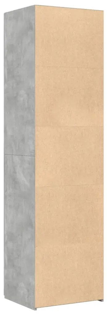 vidaXL Ντουλάπι Γκρι Σκυροδέματος 50x42,5x185 εκ. Επεξεργασμένο Ξύλο