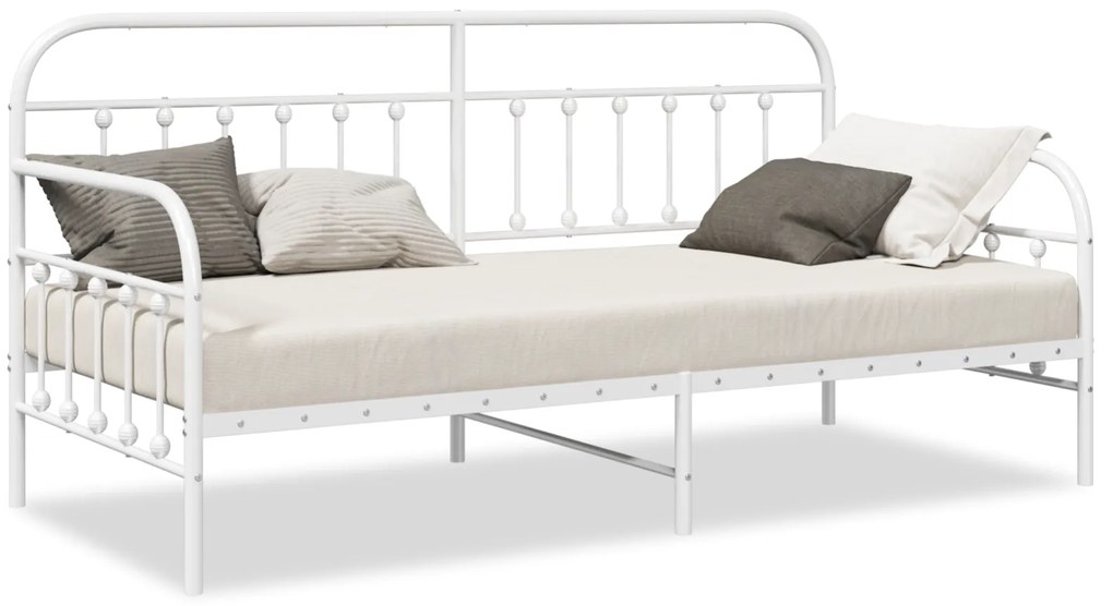 vidaXL Σκελετός Ημέρας Λευκός 100x200 cm Χάλυβας