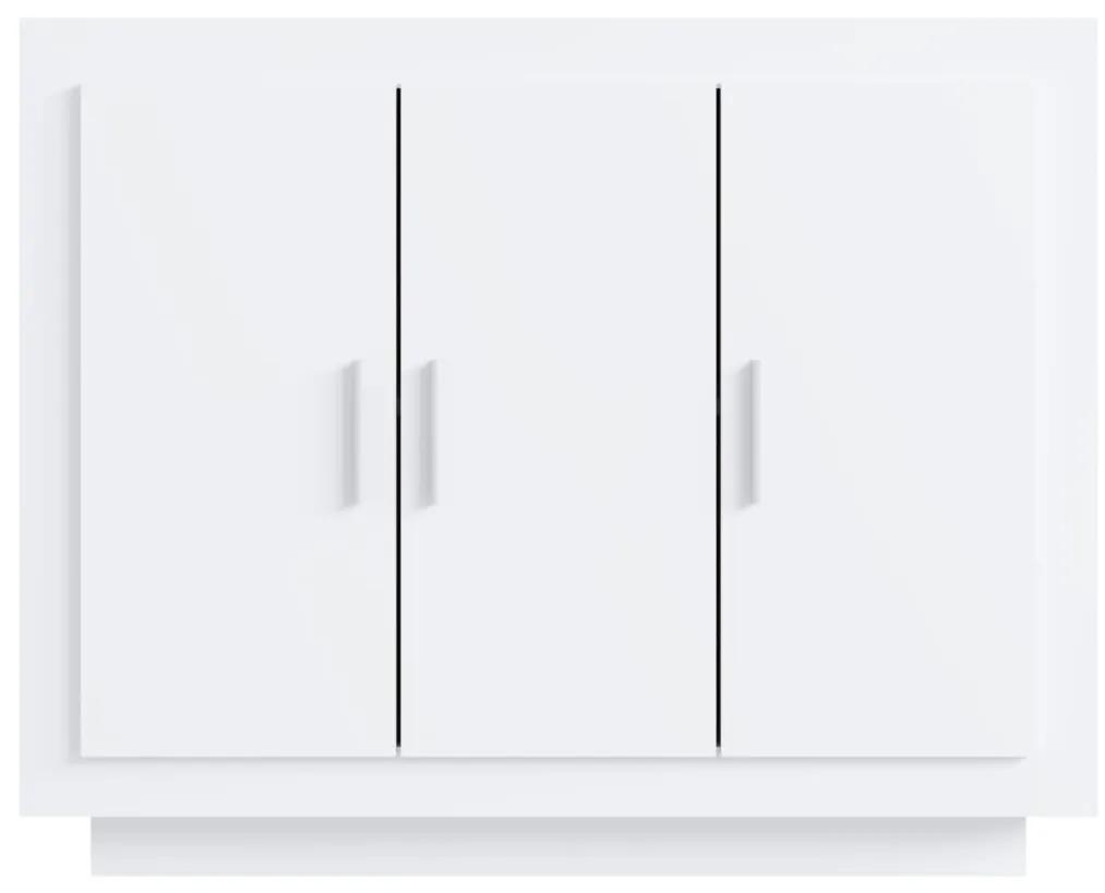 vidaXL Συρταριέρα Γυαλιστερό Λευκό 92x35x75 εκ. Επεξεργασμένο Ξύλο