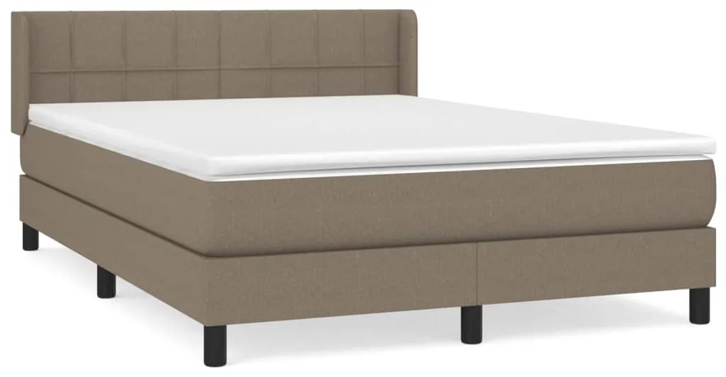 ΚΡΕΒΑΤΙ BOXSPRING ΜΕ ΣΤΡΩΜΑ TAUPE 140X190 ΕΚ. ΥΦΑΣΜΑΤΙΝΟ 3129709