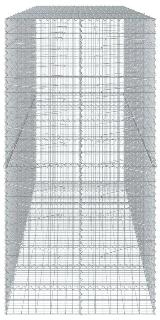Συρματοκιβώτιο με Κάλυμμα 400x100x200εκ από Γαλβανισμένο Χάλυβα - Ασήμι