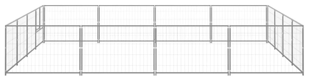 vidaXL Σπιτάκι Σκύλου Ασημί 16 μ² Ατσάλινο