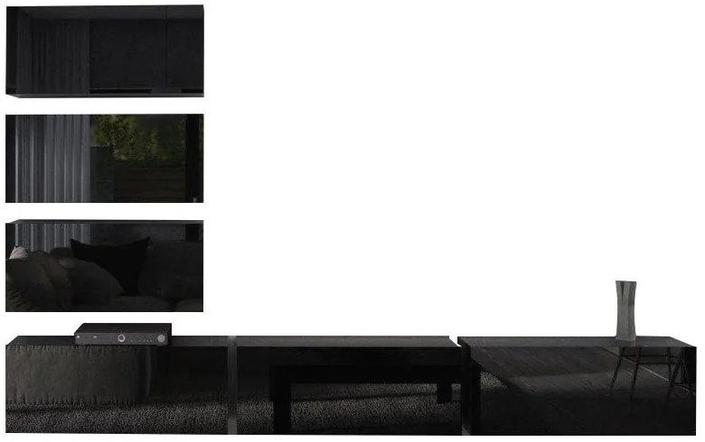 Σύνθεση σαλονιού Malcon-Μαύρο