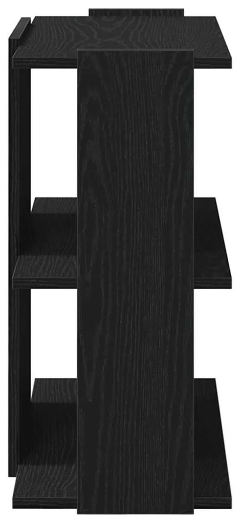 vidaXL Βιβλιοθήκη 3 Επιπέδων Μαύρη 60x30x60 εκ. από Επεξεργ. Ξύλο
