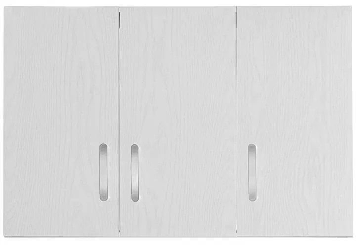 Πατάρι ντουλάπας Zelia τρίφυλλο λευκό 90x42x60εκ 90x42x60 εκ.