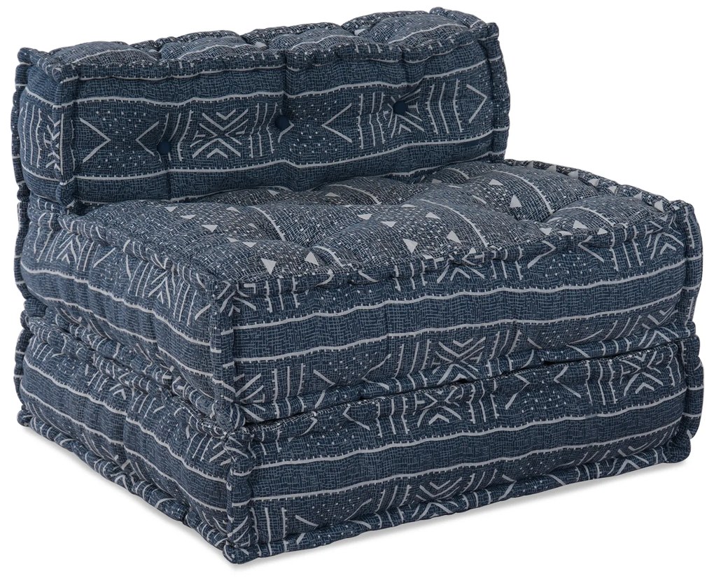 vidaXL Modular Pouffe Ινδικό 70x70x54 Υφάσμα