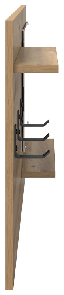 vidaXL Τοίχου Κρεμάστρα με ράφι artisan δρυς 90 x 10 x 50 εκ.