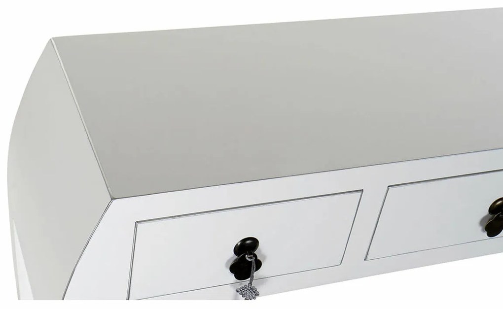 Έπιπλο Εισόδου DKD Home Decor Λευκό Ασημί 96 x 26 x 80 cm