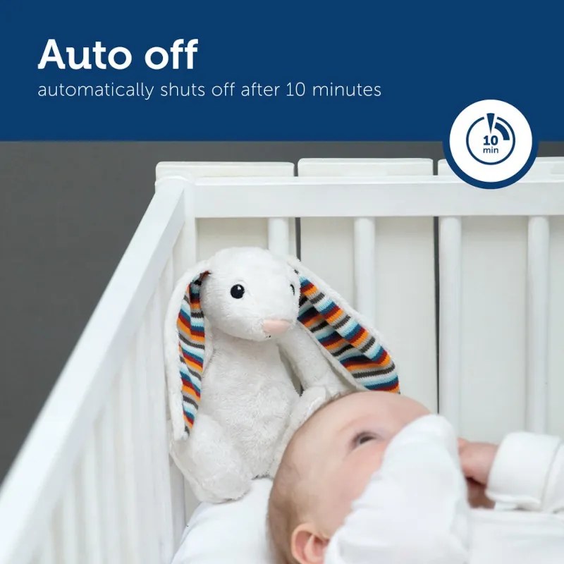 BIBI Λαγουδάκι Νανουρίσματος ZAZU με Χτύπους Καρδιάς Λευκούς Ήχους